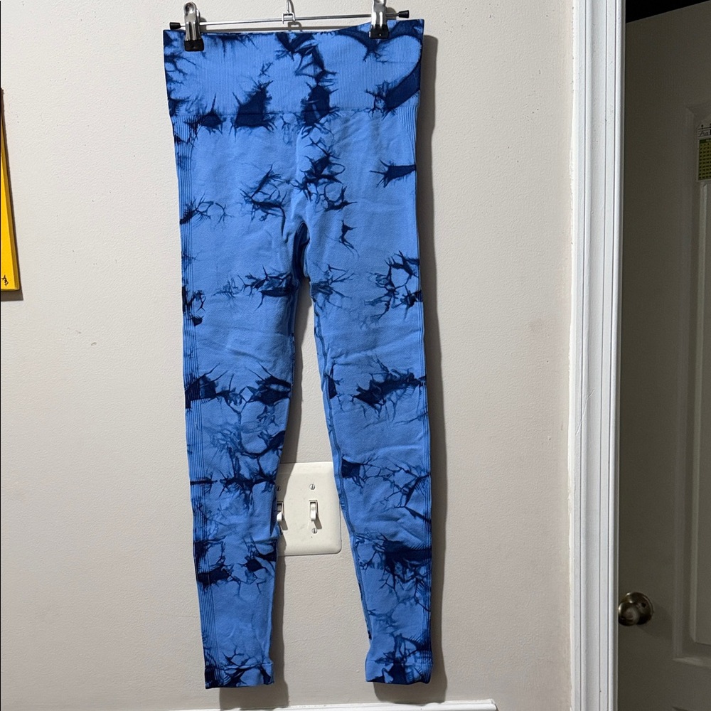 Blue Tie-Dye Women’s Leggings
